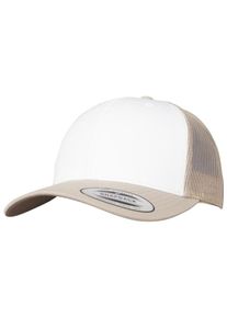 Flexfit, Damen Retro Trucker Cap, Camel / Wei&szlig;