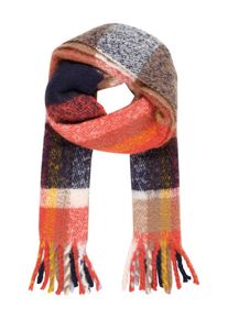 Pieces, Damen Webschal 'PCFRAN', Navy / Hellorange