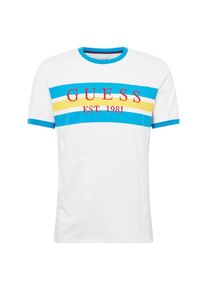 Guess, Herren Shirt 'GARTH', Blau / Gelb / Weiß