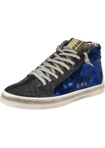 P448, Damen Sneakers, Blau / Gold / Anthrazit