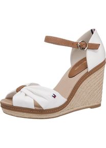 Tommy Hilfiger, Damen Sandaletten 'Elena', Hellbraun / Wei&szlig;