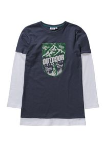 Mexx, Langarmshirt, Nachtblau / Wei&szlig;