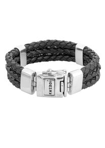 Kuzzoi, Herren Armband, Schwarz / Silber