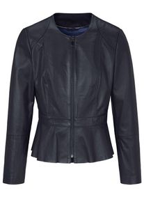 Uta Raasch, Damen Lederjacke, Dunkelblau