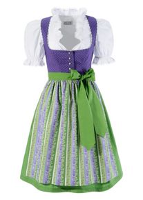 HANNAH, Damen Midi Dirndl, Flieder / Wei&szlig;