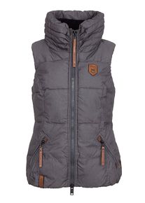 Naketano, Damen Weste 'Bademeister Flavour II', Taubenblau / Braun