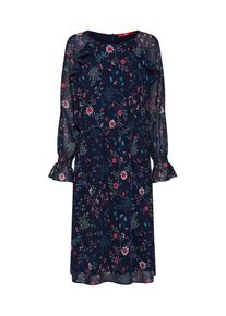 s.Oliver RED LABEL, Damen Kleid, Nachtblau / Mischfarben