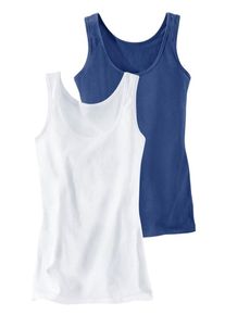 H.I.S. H.I.S, Damen Tanktops, Dunkelblau / Wei&szlig;