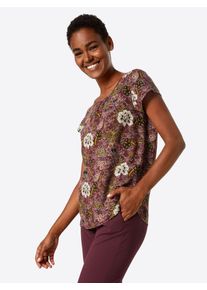soyaconcept, Damen Blusenshirt 'SC-MAISE 1', Hellgrün / Bordeaux / Perlweiß