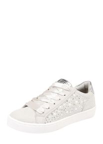 Marco Tozzi, Damen Sneakers mit Perlenverzierung, Hellgrau