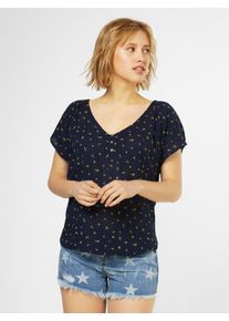 Esprit, Damen Bluse, Navy / Gelb / Grün