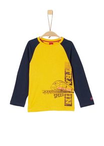 s.Oliver Junior, Longsleeve, Gelb / Altrosa / Schwarz