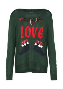 Only, Damen Pullover 'XMAS-LOVE', Gr&uuml;n