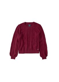 Abercrombie & Fitch Abercrombie & Fitch, Damen Pullover 'BTS18-PUFF SLEEVE REORDER', Himbeer