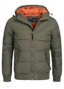 INDICODE JEANS, Herren Blouson 'Adrian ZA', Oliv