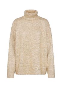 Selected Femme, Damen Pullover 'SLFCORA LS KNIT ROLLNECK', Beige / Gold