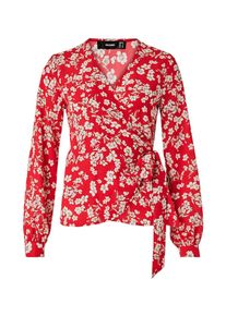 Hallhuber, Damen Bluse, Creme / Rot