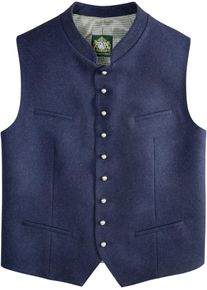 Hammerschmid, Herren Trachtengilet mit Verstellschließe am Rückenteil, Blau / Schwarz