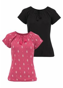 Vivance, Damen Shirts, Beere / Schwarz
