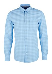 s.Oliver RED LABEL, Herren Twill-Hemd, Hellblau / Grau / Weiß