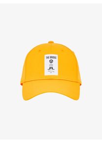 J. Lindeberg J.Lindeberg, Herren Cap 'Iconic Patch Tech Stretch', Hellorange / Weiß