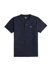 Hollister, Herren Polo 'DTC SS HENLEY', Navy