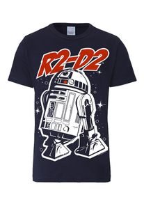 logoshirt, Herren T-Shirt 'R2-D2 - Krieg der Sterne - Star Wars R2D2', Nachtblau / Rot / Wei&szlig;