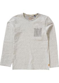 Tom Tailor, Langarmshirt mit Brusttasche, Beige / Grau