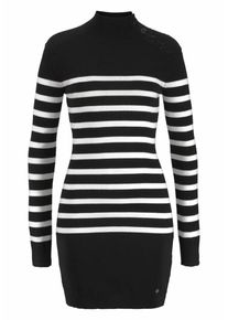 AJC, Damen Strickkleid, Schwarz / Naturweiß