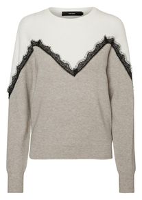 V&eacute;ro Moda VERO MODA, Damen Pullover, Grau / Wei&szlig;
