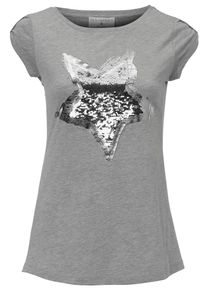 Heine, Damen Rundhalsshirt, Graumeliert