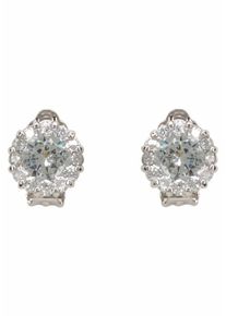 J. JAYZ, Damen Ohrclip, Silber / Transparent