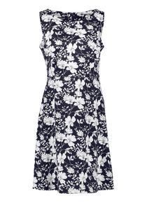 Taifun, Damen Kleid, Schwarz / Weiß