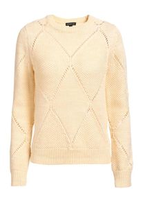 Apart, Damen Pullover mit Rauten - Muster, Beige
