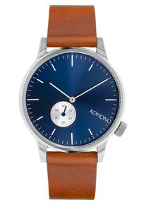Komono, Damen Uhr 'Winston KOM-W3003', Nachtblau / Braun / Silber