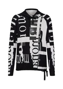 monari, Damen Pullover, Schwarz / Weiß