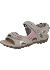 Geox, Damen Sandalen 'Donna', Grau / Rot