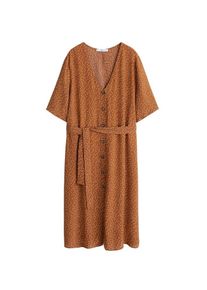 Violeta by Mango, Damen Kleid 'Mary', Braun