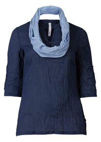 sheego Casual, Damen Tunika mit Loop, Blau / Hellblau