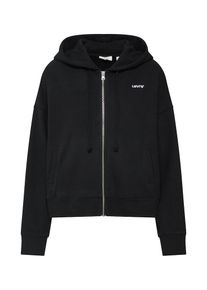 Levi's LEVI'S, Damen Sweatjacke 'LOGO TRIM HOODIE', Schwarz / Wei&szlig;