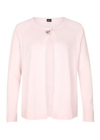 s.Oliver BLACK LABEL, Damen Cardigan mit Schmuck-Applikation, Pastellpink