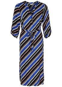 IN FRONT, Damen Kleid 'Estelle', Blau / Altrosa / Schwarz / Weiß