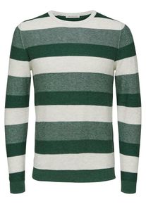 Selected Homme, Herren Strickpullover, Gr&uuml;n / Gr&uuml;nmeliert / Wollwei&szlig;