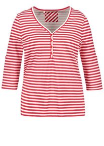 SAMOON, Damen T-Shirt, Melone / Weiß