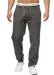 INDICODE JEANS, Herren Leinen-Hose 'Veneto', Basaltgrau