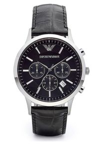 Emporio Armani, Herren Chronograph 'AR2447', Schwarz / Silber