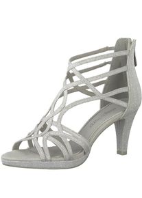 Marco Tozzi, Damen Sandalette, Silbergrau