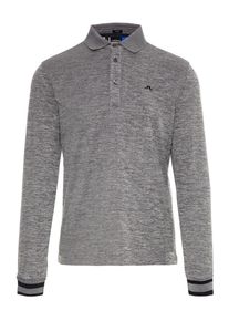 J. Lindeberg J.Lindeberg, Herren 'Olle LS Slim TX' Peached Poloshirt, Graumeliert