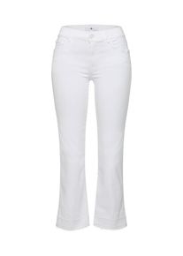 7 For All Mankind, Damen Jeans 'Cropped Boot Unrolled', Weiß