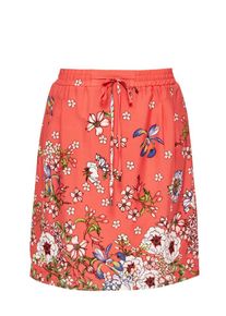 s.Oliver RED LABEL, Damen Fließender Blu-Rock, Lila / Orangerot / Schwarz / Weiß